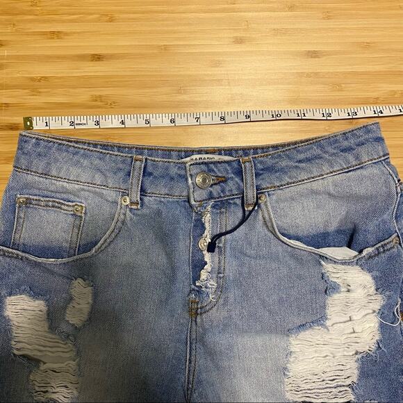 Zara Distressed Exposed Button Fly High Rise - Picture 4 of 8